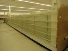 GONDOLA SHELVING 72IN TALL 20/20 (SOME CHIP RACKS)  81FT - SOLD BY THE FOOT