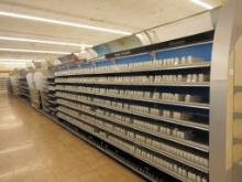 LOZIER GONDOLA SHELVING 90IN TALL 22/22 - 85FT W/4FT END CAPS - SOLD BY THE FOOT