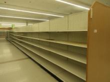 GONDOLA SHELVING 88IN TALL 20/20 - 75FT W/4FT END CAP - SOLD BY THE FOOT