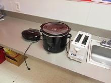 TOASTER, CROCK POT, AND SANDWICH GRILL