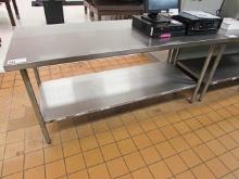 6FT X 30IN STAINLESS STEEL TABLE