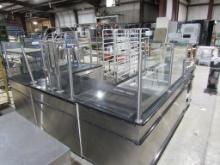 DELI HOT STATION - 9FT COUNTER W/2 HOT WELLS, SINK, 6FT COUNTER, 42IN COUNTER W/HEAT LAMPS