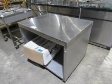 40-INCH S/STEEL CABINET ON CASTERS