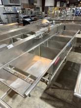 10FT 3-COMPARTMENT DISH SINK W/LH TAKE AWAY