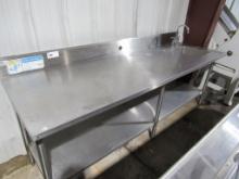 8FT STAINLESS STEEL TABLE - 30IN DEEP