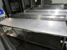 8FT STAINLESS STEEL TABLE - 28IN DEEP