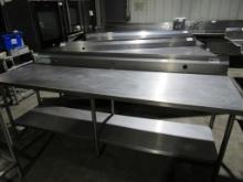 8FT STAINLESS STEEL TABLE - 28IN DEEP