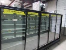 2020 ZERO ZONE 5-DOOR COOLER W/RH END AND CONDENSING UNIT 5RHCC30D