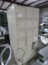SET OF 18 EMPLOYEE LOCKERS
