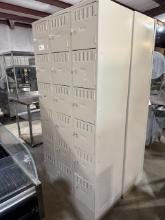 SET OF 18 EMPLOYEE LOCKERS