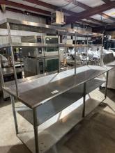 8FT STAINLESS STEEL TABLE - 30IN DEEP