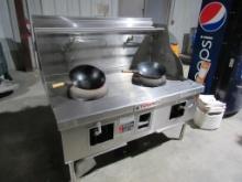 5FT TOWN 2-EYE GAS WOK STOVE E-2-SS