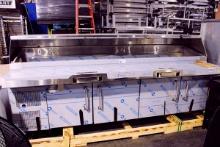 NEW RANDELL WPR2L4-PH120 SELF CONTAINED 10FT WIDE RAISED RAIL 4-DOOR PIZZA SANDWICH PREP