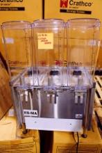 NEW CRATHCO CS-3L-16 3-HEAD REFRIGERATED BEVERAGE MACHINE