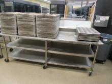 8FT STAINLESS STEEL TABLE - 30IN DEEP