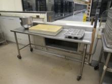 6FT STAINLESS STEEL TABLE - 24IN DEEP