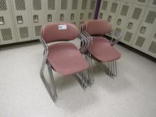 PINK STACKING CHAIRS