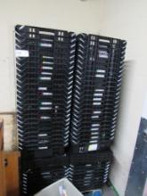 BLACK STACKING/FOLDING CRATES