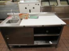 5FT S/STEEL CABINET WITH SINK, POLY