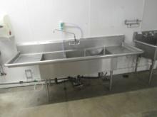 94-INCH 3-COMPARTMENT SINK