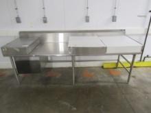 8FT S/STEEL WORK TABLE WITH CUTTING BOARDS