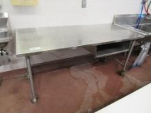 6FT STAINLESS STEEL TABLE - 30IN DEEP