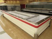 12FT HUSSMANN LW WIDE ISLAND FREEZER, 2-6FT LWE END BUNKERS '06 ELEC DEFROST - REMOTE NO COMPRESSOR
