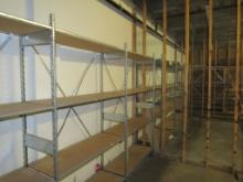 48FT STOCK ROOM SHELVING - ONE LOT
