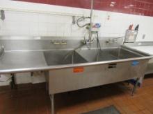 100-INCH 3-COMPARTMENT SINK