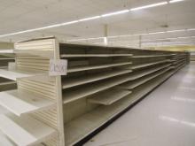 STREETER GONDOLA SHELVING 72IN TALL 20/20, 24/24 - 101FT W/4FT END CAPS - SOLD BY THE FOOT