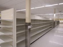 LOZIER GONDOLA SHELVING 84IN TALL 22/22, 25/25 - 102FT W/4FT END CAPS - SOLD BY THE FOOT
