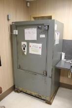 SQUARE DOOR SAFE W/ COMBINATION