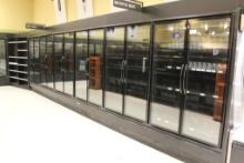 2014 HILL PHOENIX ORB-12 MULTIDEC BEVERAGE CASES W/ DOORS (2-12FT) - REMOTE COOLED NO COMPRESSOR