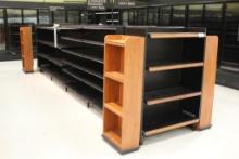 BLACK MADIX GONDOLA SHELVING 58IN TALL 20/20 - 16FT - SOLD BY THE FOOT