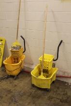 (2)MOP BUCKETS AND (2)SQUEEGEES