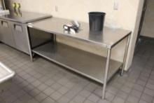 6FT X 30IN STAINLESS STEEL TABLE