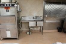 2 COMPARTMENT STAINLESS STEEL SINK W/ LEFT DRAINBOARD 54IN.
