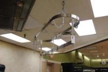 ISLAND STAINLESS STEEL HANGING POT RACK 5FT