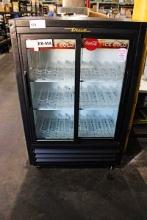 TRUE GDM-33SSL-54-LD SELF CONTAINED 2-SLIDE DOOR COOLER