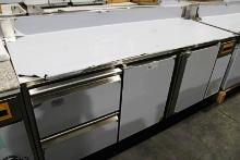 NEW THERMALRITE TPT843C-8406 SELF CONTAINED 7FT 2-DOOR 2-DRAWER WORKTOP COOLER