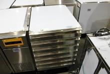 NEW PREPRITE PAD7 23IN. STAINLESS STEEL 7-DRAWER AMBIENT CABINET ON CASTERS