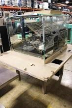71IN X 60IN. GLASS CABINET DRY BAKERY DONUT BAGEL DISPLAY TABLE
