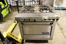 GARLAND 34IN. GAS 4-EYE RANGE W/ OVEN