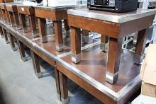 BAKERY DISPLAY TABLES (3)2FTX2FT (3)3FTX3FT