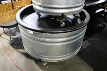 49IN. ROUND ICE DOWN TUB ON CASTERS