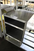 18X24 STAINLESS STEEL EQUIPMENT STAND/ DISPLAY CABINET