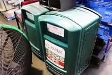 RUBBERMAID RECYCLE/ TRASH BINS