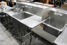 6FT STAINLESS STEEL 1-COMPARTMENT SINK W/ HAND SINK