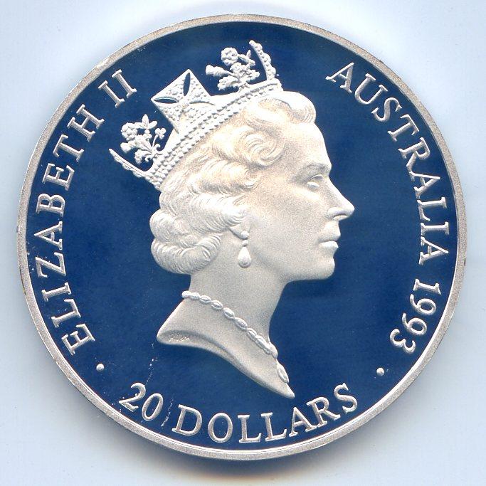 Australia 1993 silver 20 dollars choice PROOF Olympics