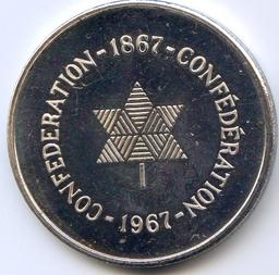 Canada 1967 silver Centennial sterling silver medal UNC